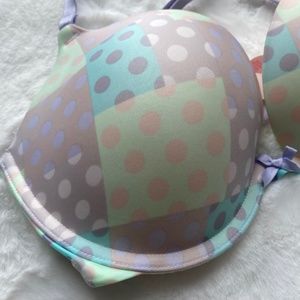Victoria's Secret Women's Push-Up Polka Dot Multi-Color Bra, 32DD